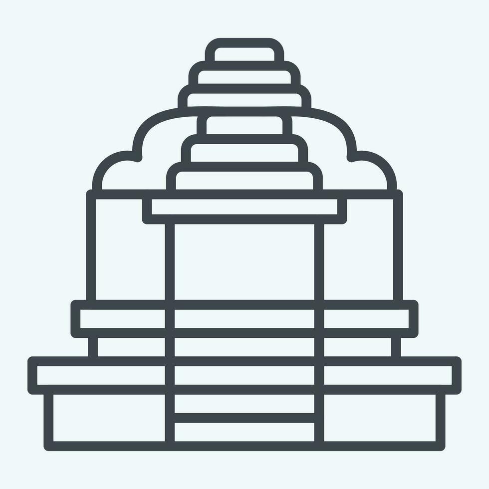 Icon Religion Hindu. related to Cambodia symbol. line style. simple design editable. simple illustration vector