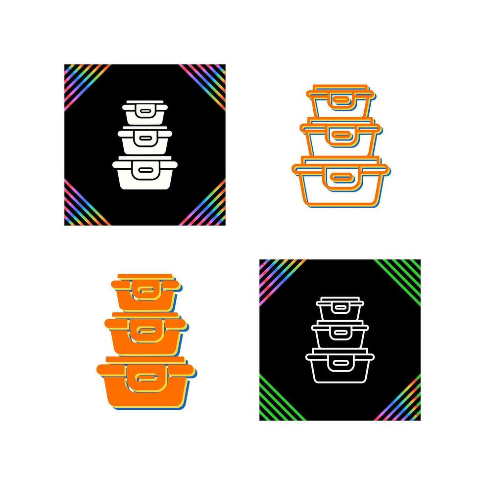Plastic Food Container Vector Icon