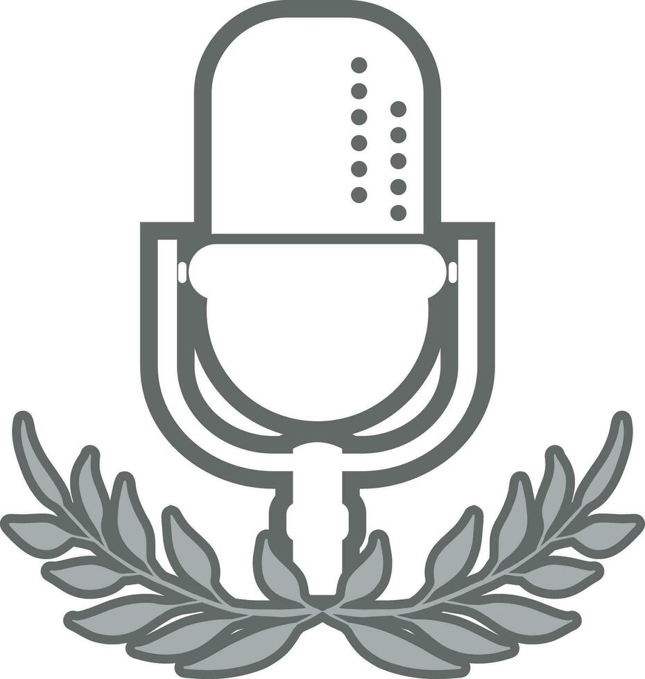 podcast logo icono diseño vector