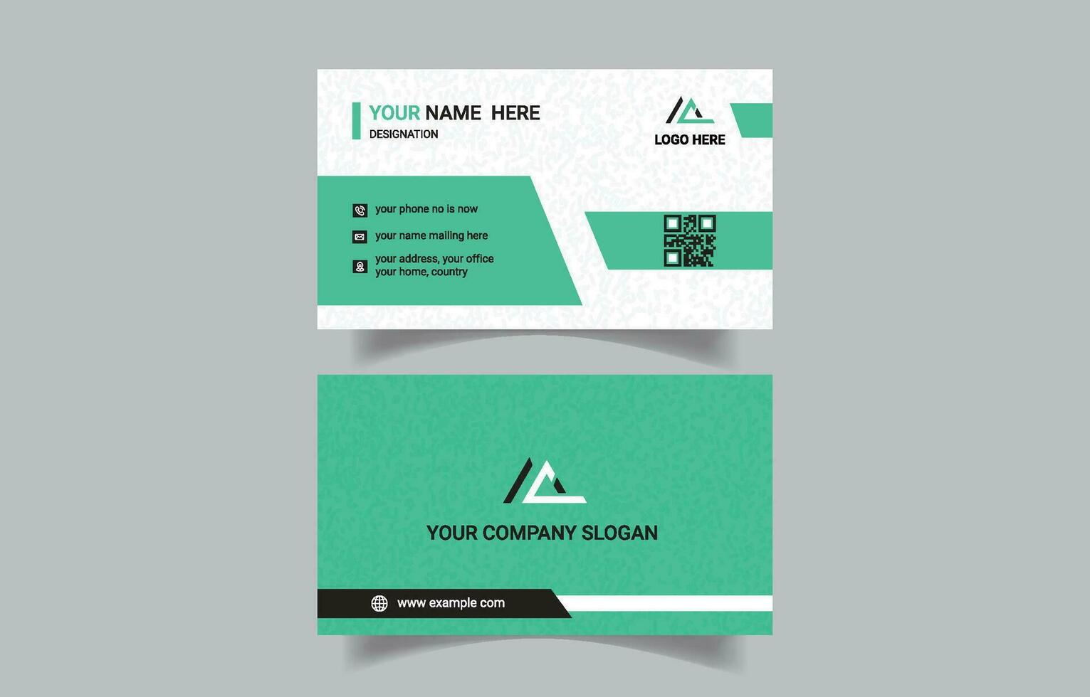 Minimal creative business card template vector