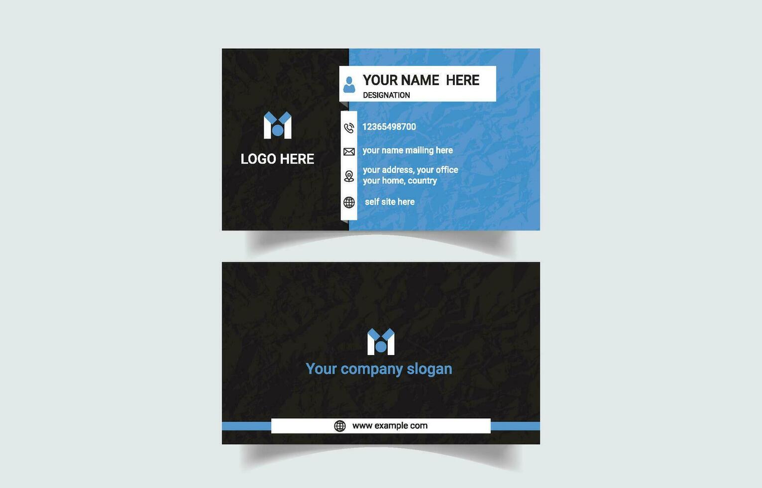 Unique modern creative business card template vector