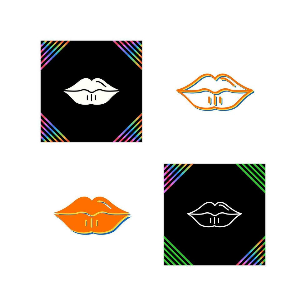 icono de vector de labios