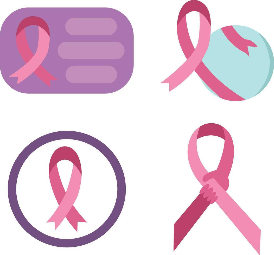 World Cancer Day Sticker. Simple Design. Vector Illustration