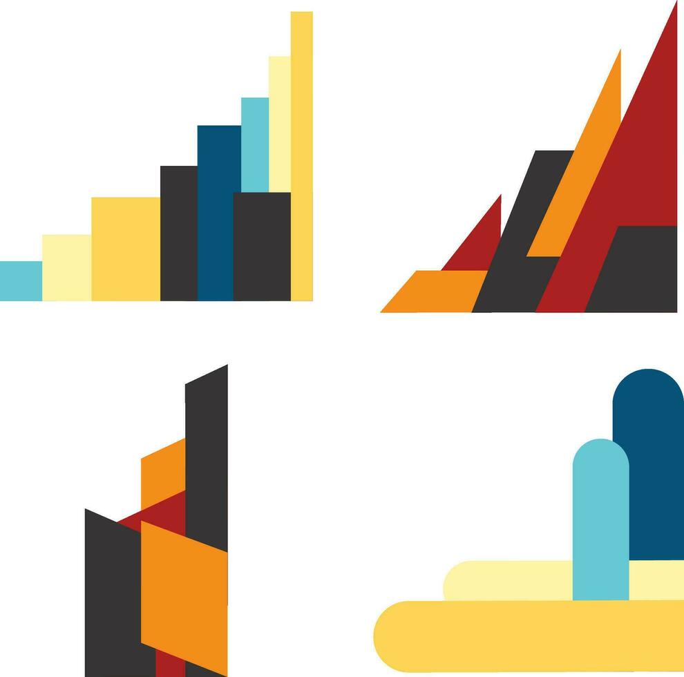 Geometric Corner Shape with Abstract Decoration. Vector Illustration