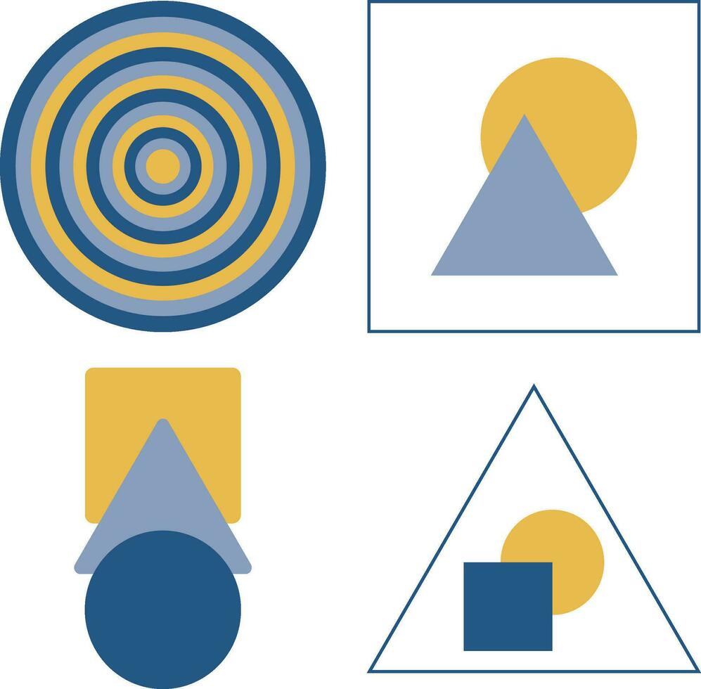 Geometric Model Shape. Basic and Simple Design. Vector Icon Set.