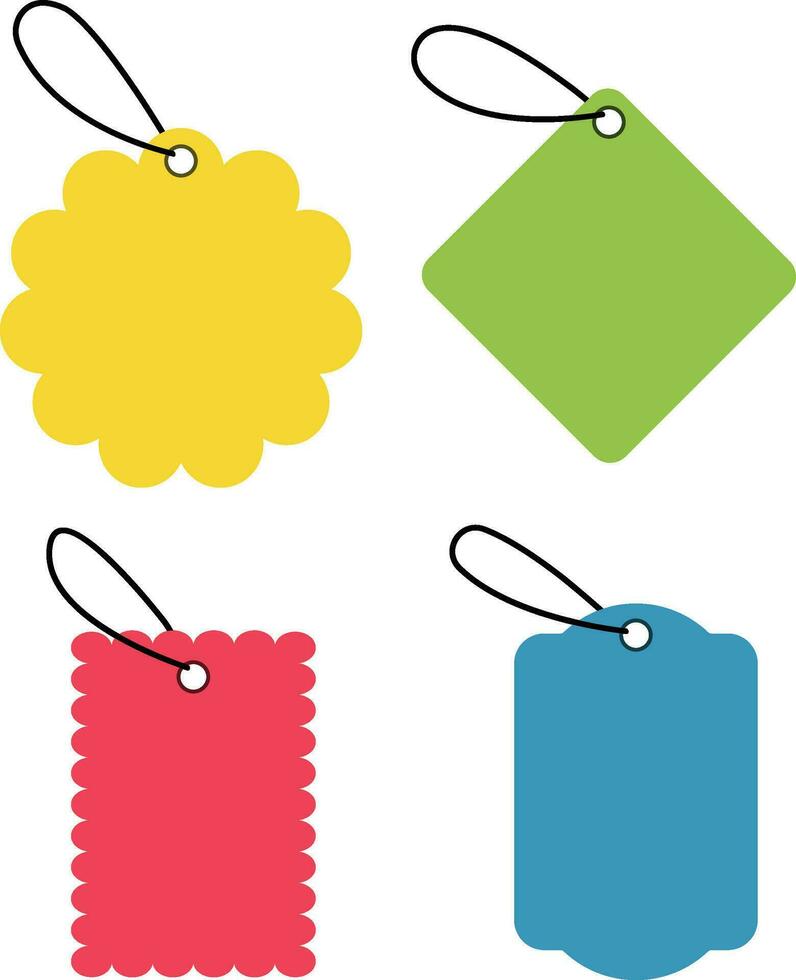 Modern Tag Shape For Price Label. Vector Icon Set. 28599954 Vector Art ...