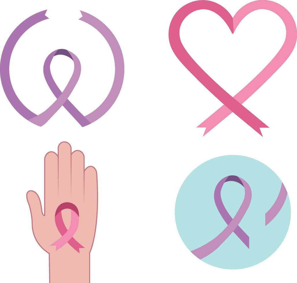 World Cancer Day Sticker. Simple Design. Vector Illustration