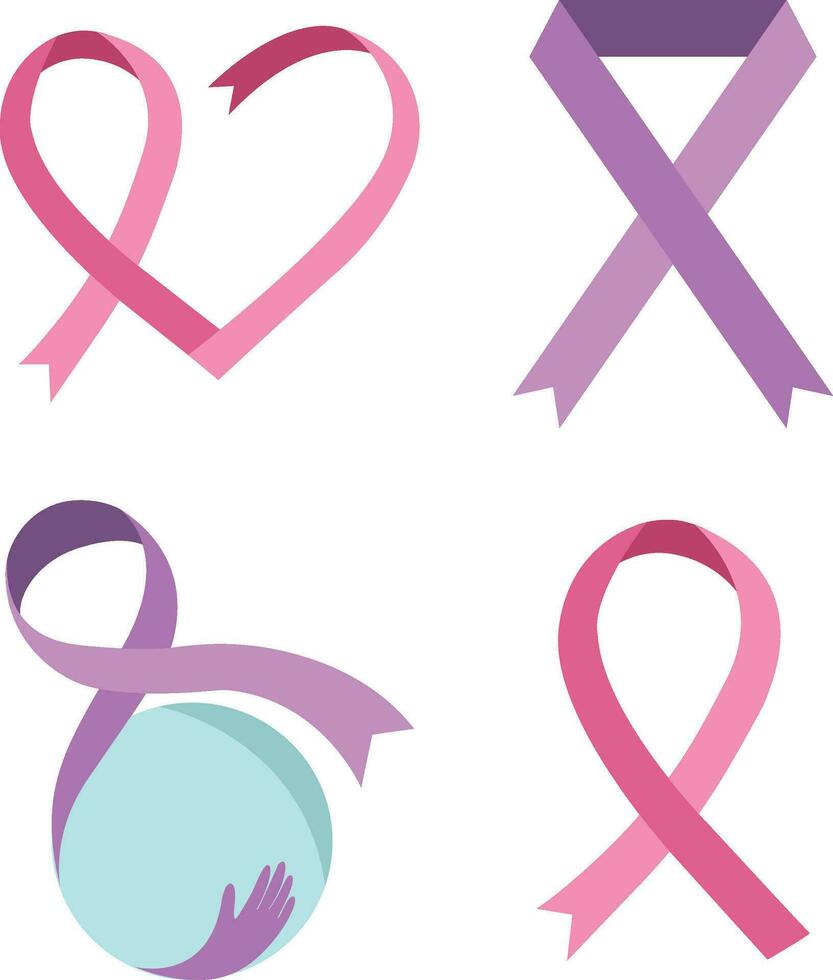 World Cancer Day Sticker. Simple Design. Vector Illustration