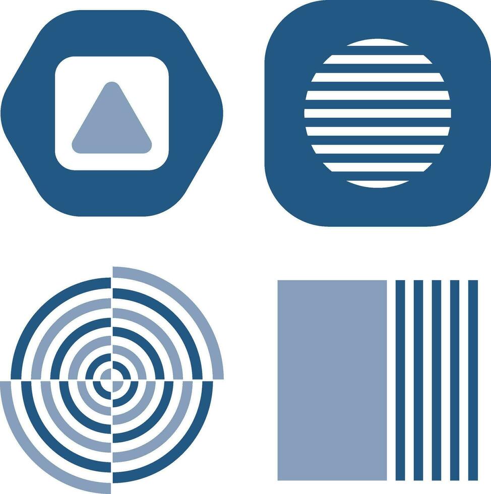 Geometric Model Shape. Basic and Simple Design. Vector Icon Set.