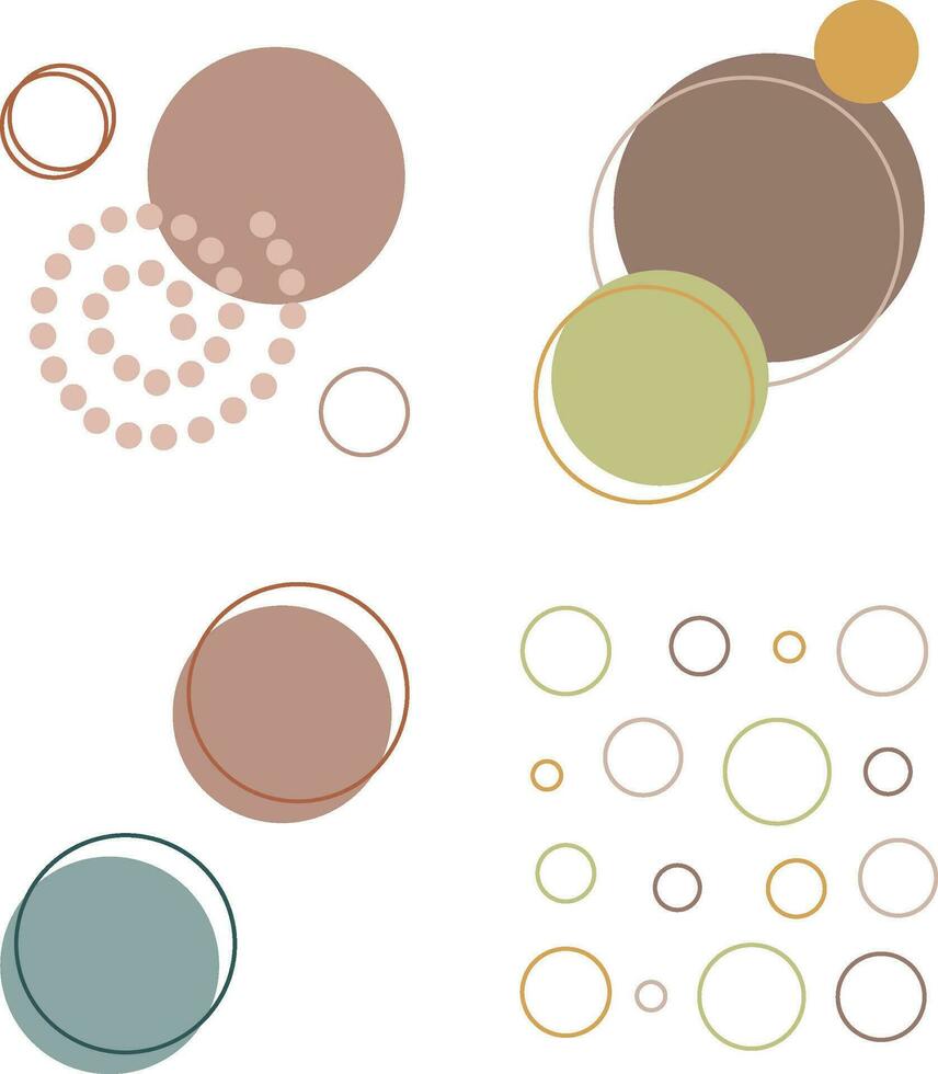 Collection of Abstract Dot Shape. Vector Illustration