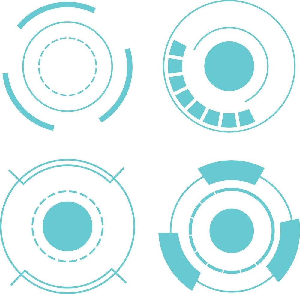 Futuristic Shape with Flat Design. Vector Illustration