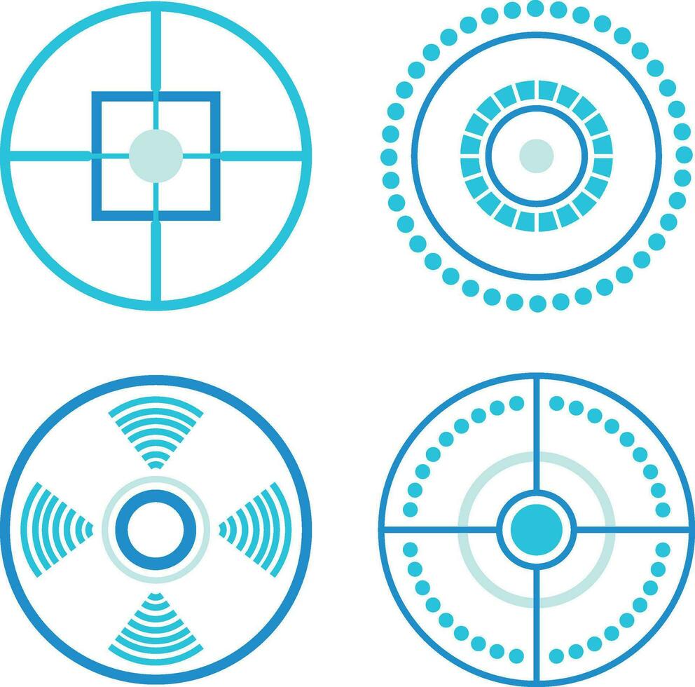 Futuristic Abstract HUD Frame. Circle of Digital Technology Element. Vector Illustration.