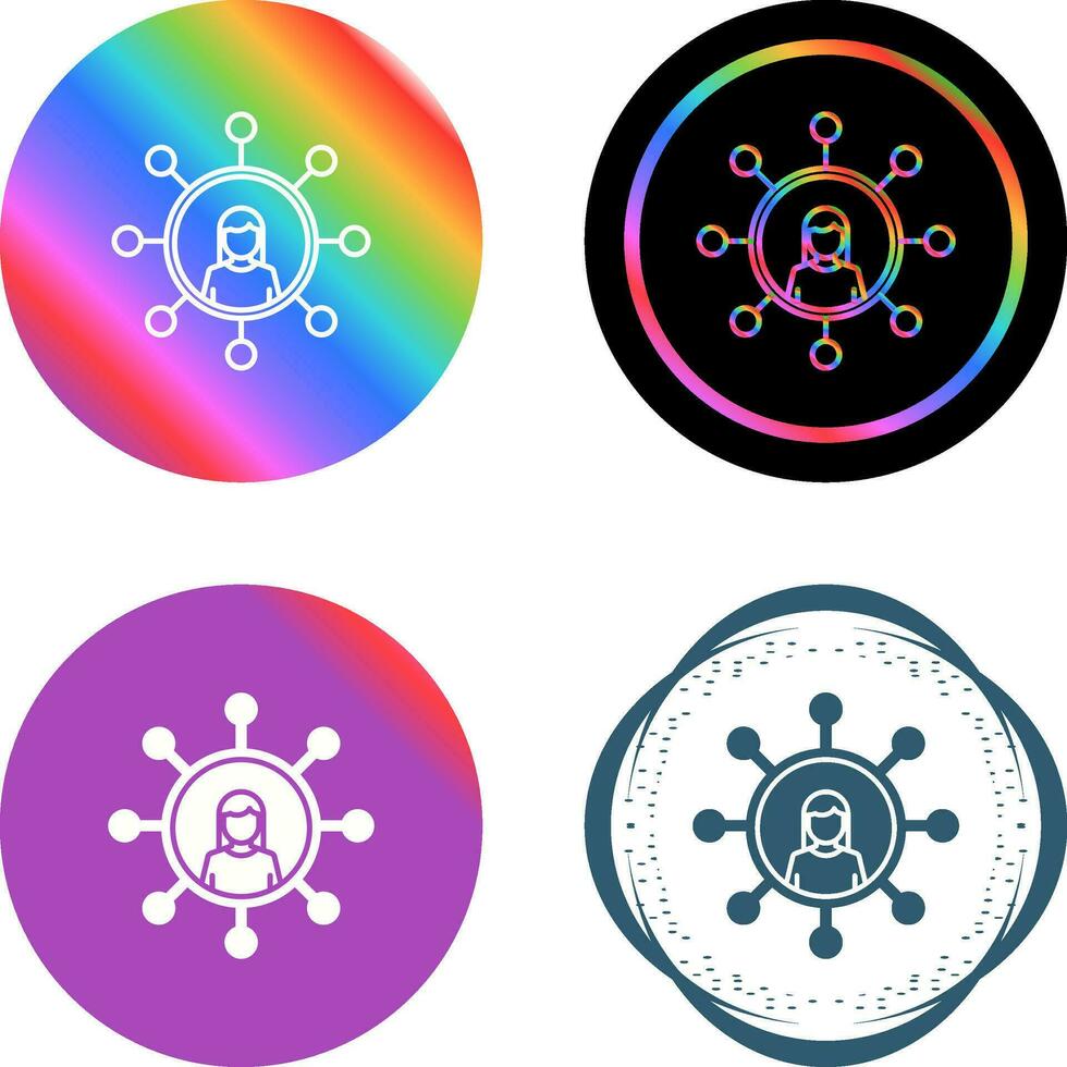 Personal Network Vector Icon