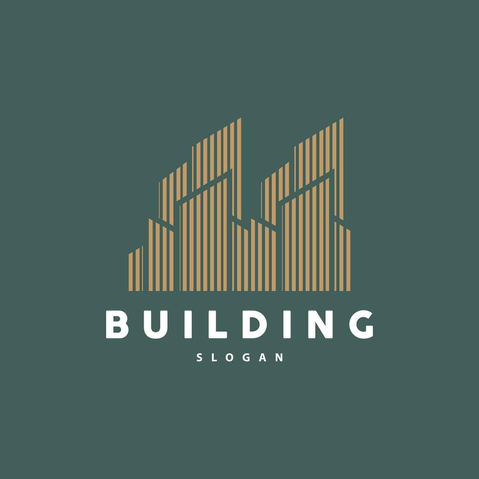 edificio real inmuebles Departamento construcción logo, elegante prima rústico monograma vector diseño