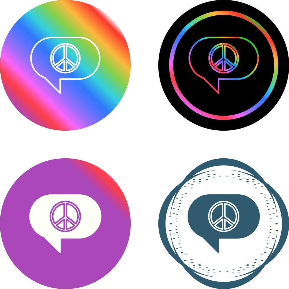 Peace Chat Vector Icon