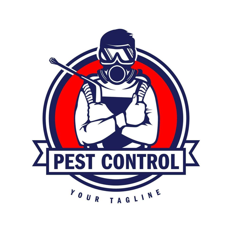 Hand-drawn pest control logo design vector illustration 28600398 Vector