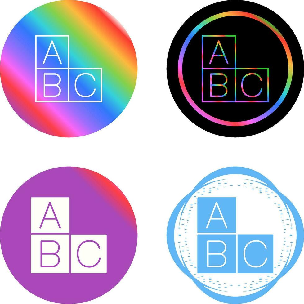 icono de vector abc