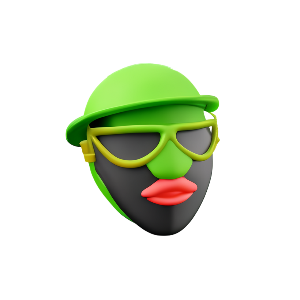 mask 3d rendering icon illustration png