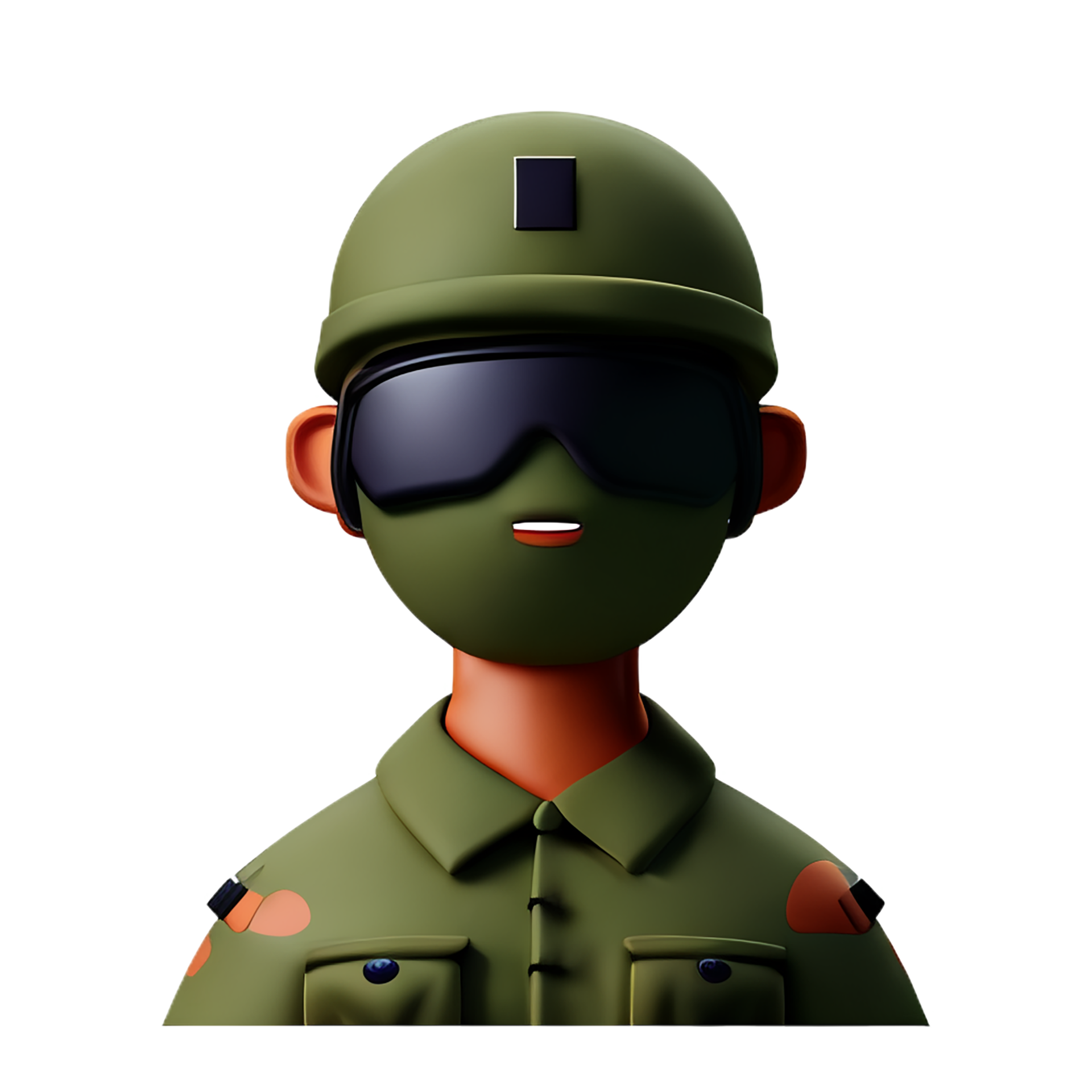 soldier face 3d rendering icon illustration 28584654 PNG