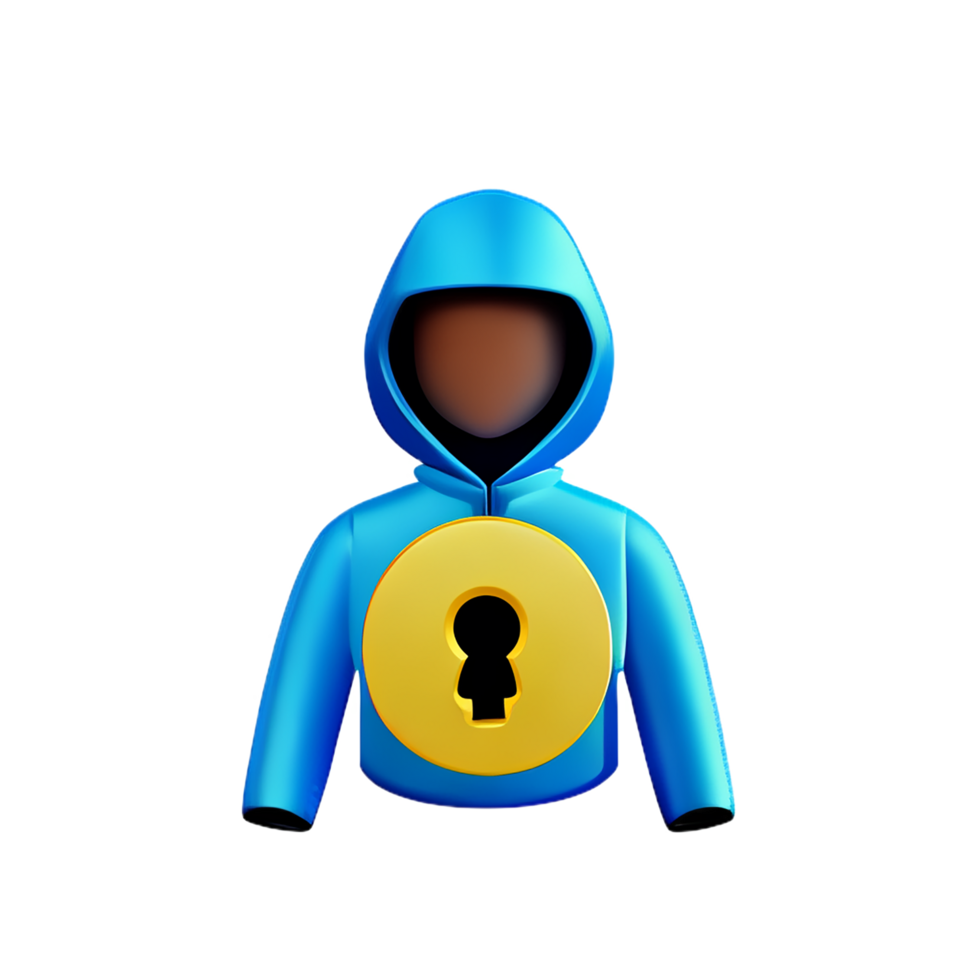 hacker 3d rendering icon illustration png