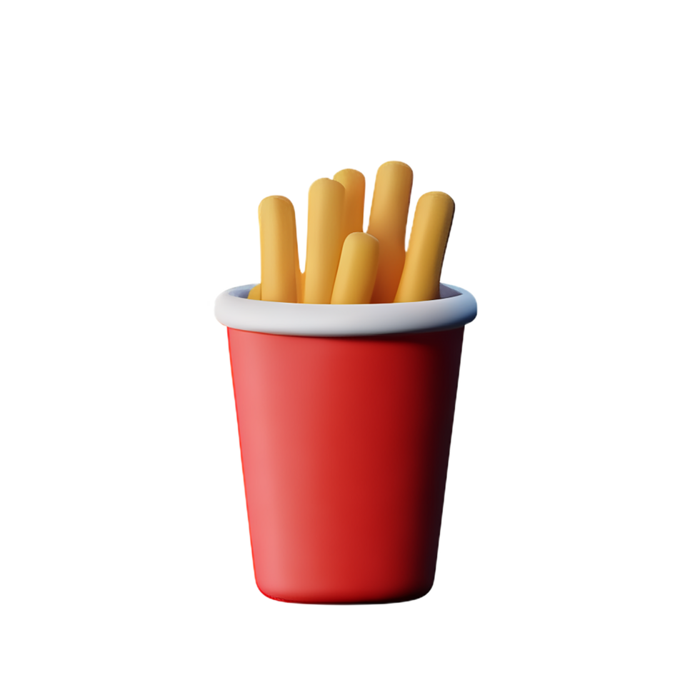 fast food 3d rendering icon illustration png