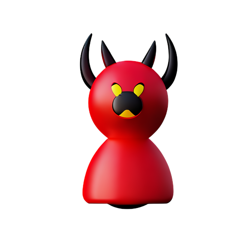 devil 3d rendering icon illustration png