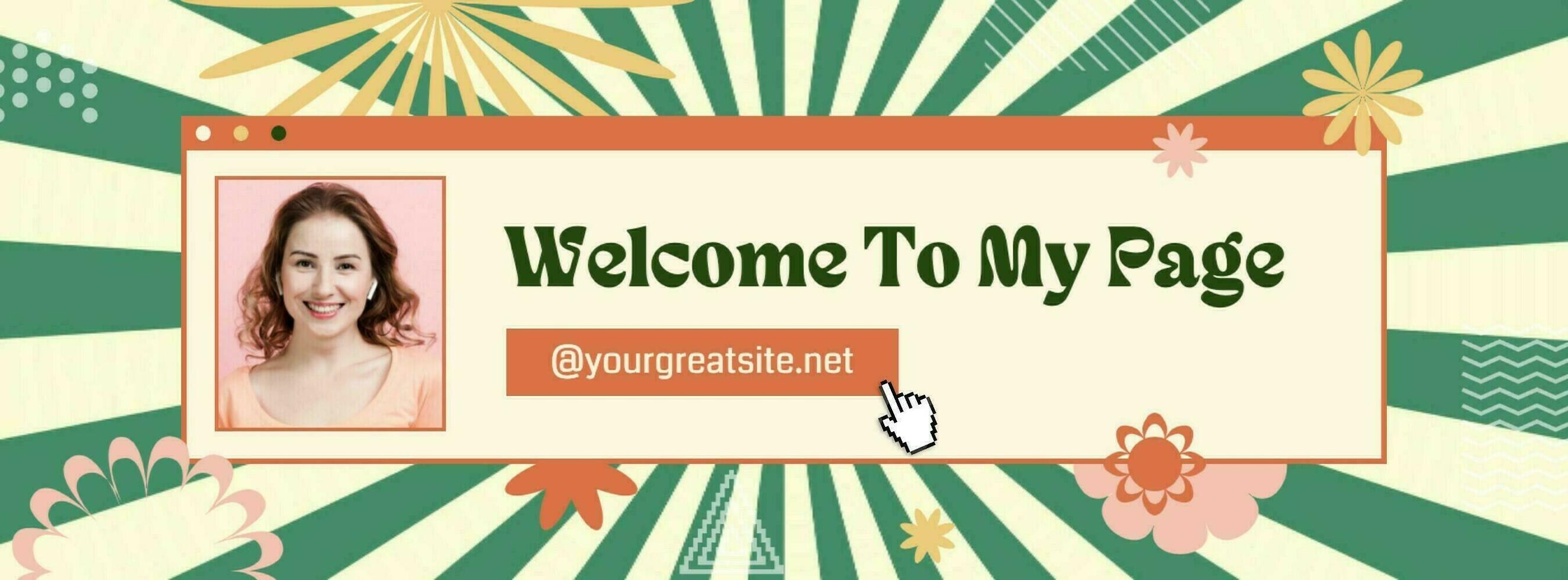 Retro Pixel Facebook Cover 28600723 Template