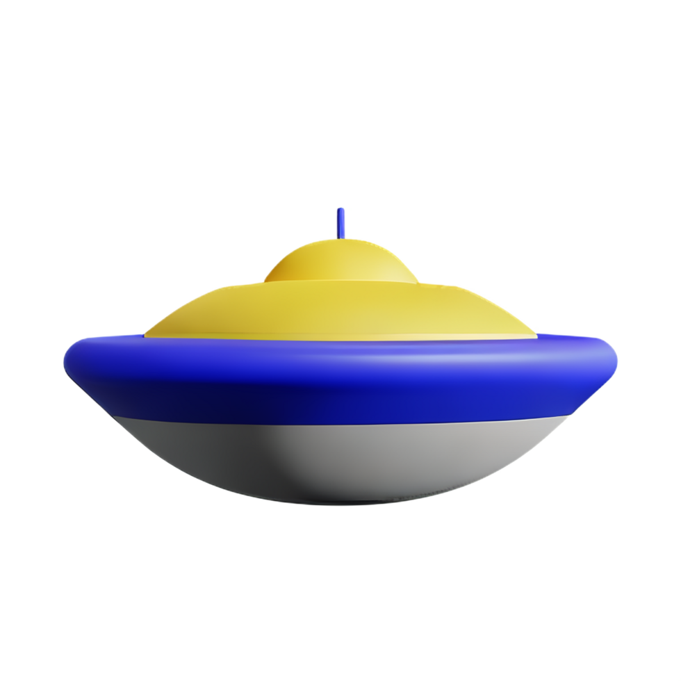 ufo 3d rendering icon illustration png