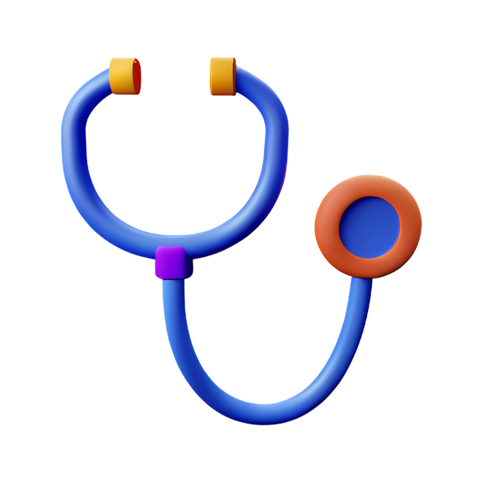 stethoscope 3d rendering icon illustration png