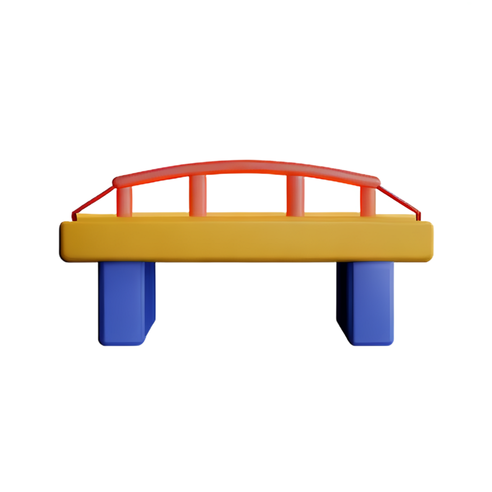bridge 3d rendering icon illustration png