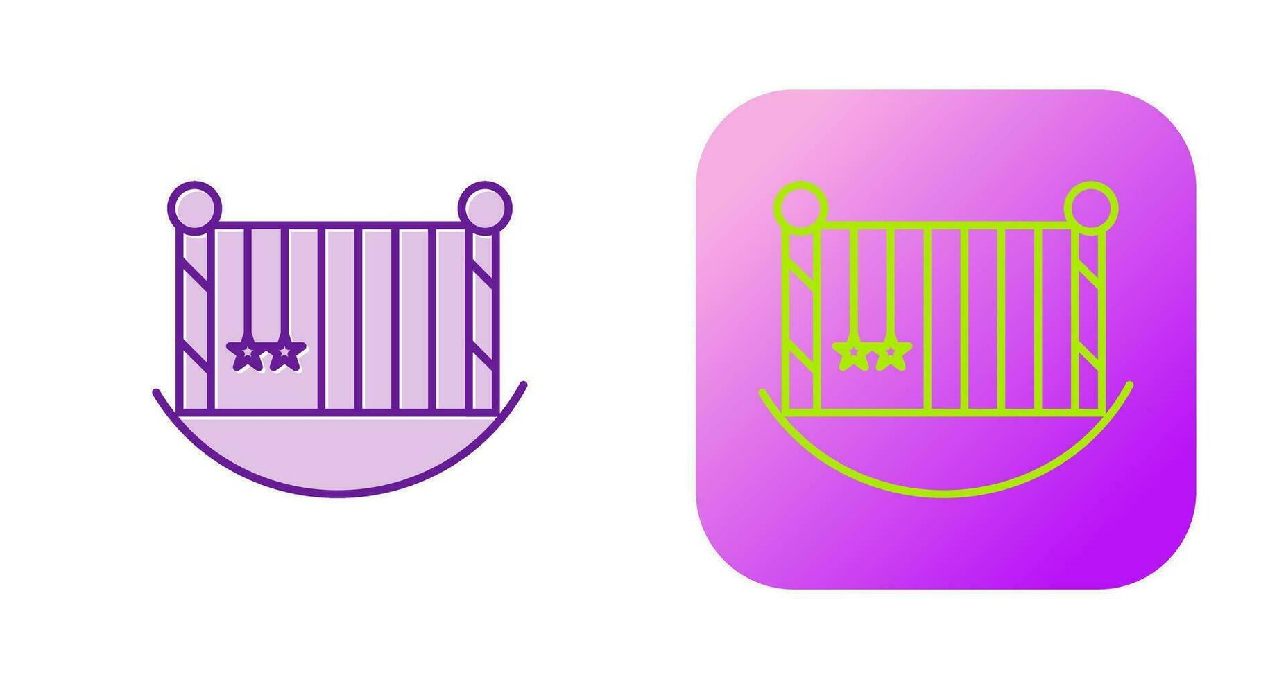 Baby Cot Vector Icon