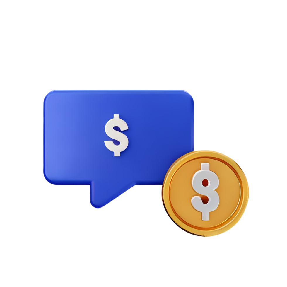 dollar 3d rendering icon illustration png