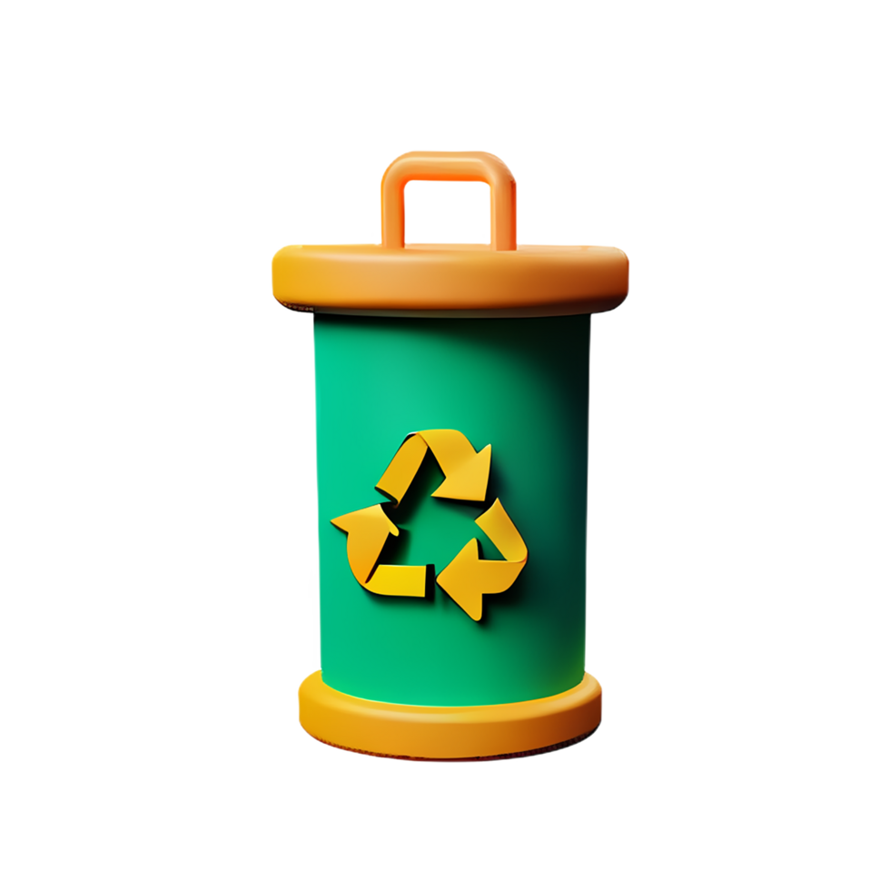 recycle 3d rendering icon illustration png