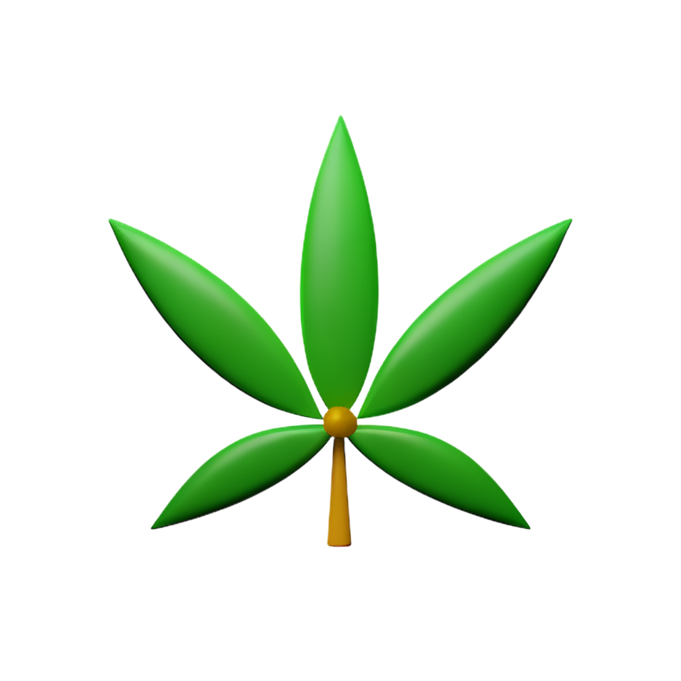 cannabis 3d le rendu icône illustration png