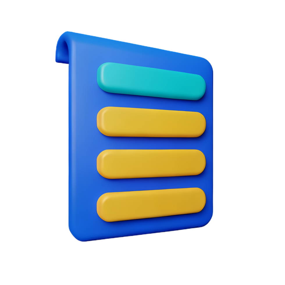 sticky notes 3d rendering icon illustration png
