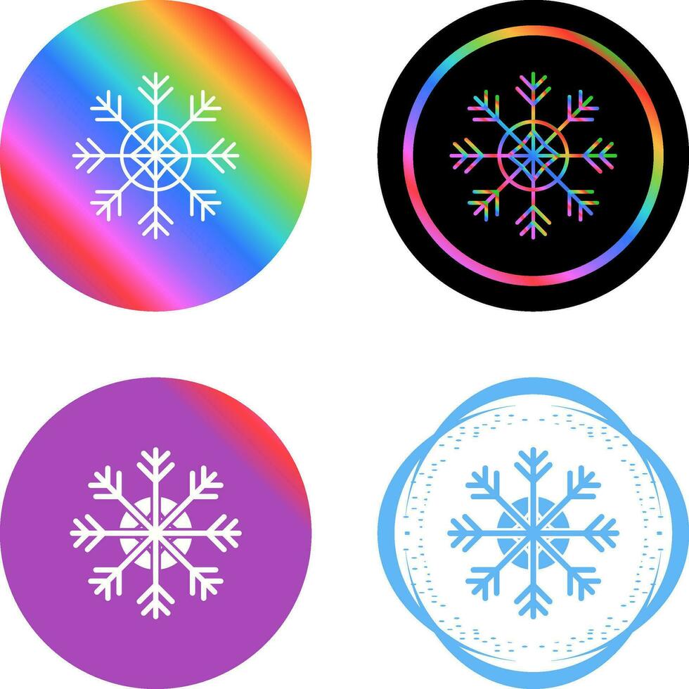 icono de vector de copo de nieve