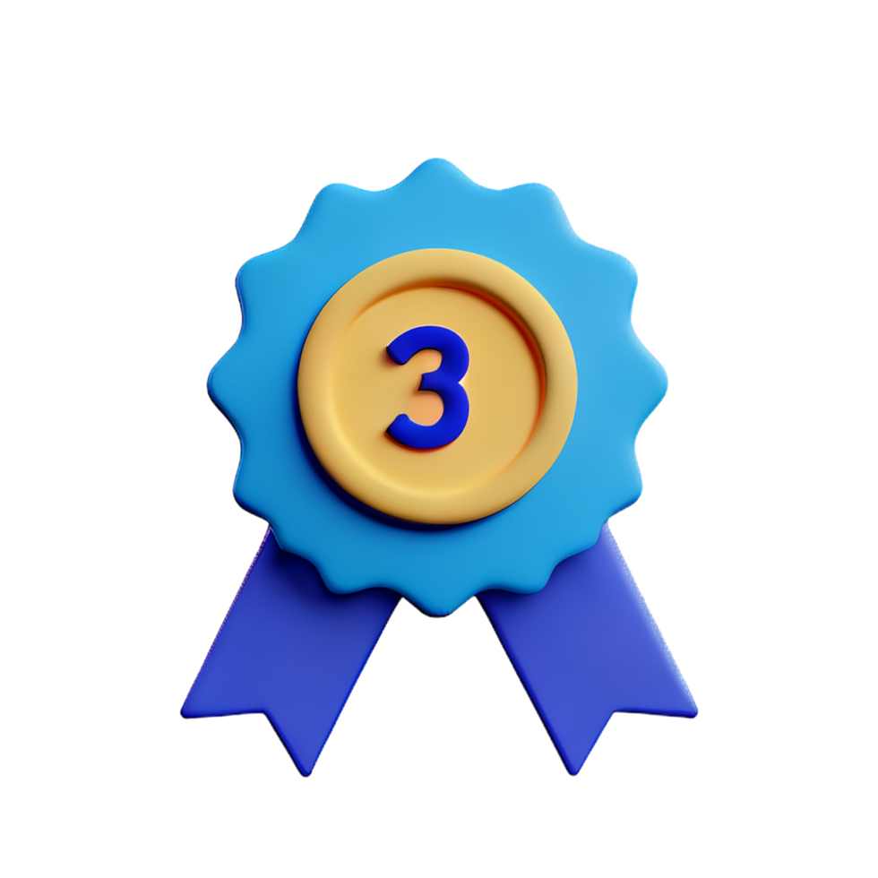 medal 3d rendering icon illustration png