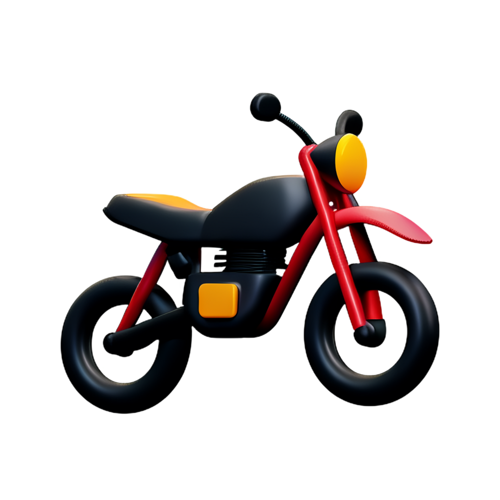 motorcycle 3d rendering icon illustration png