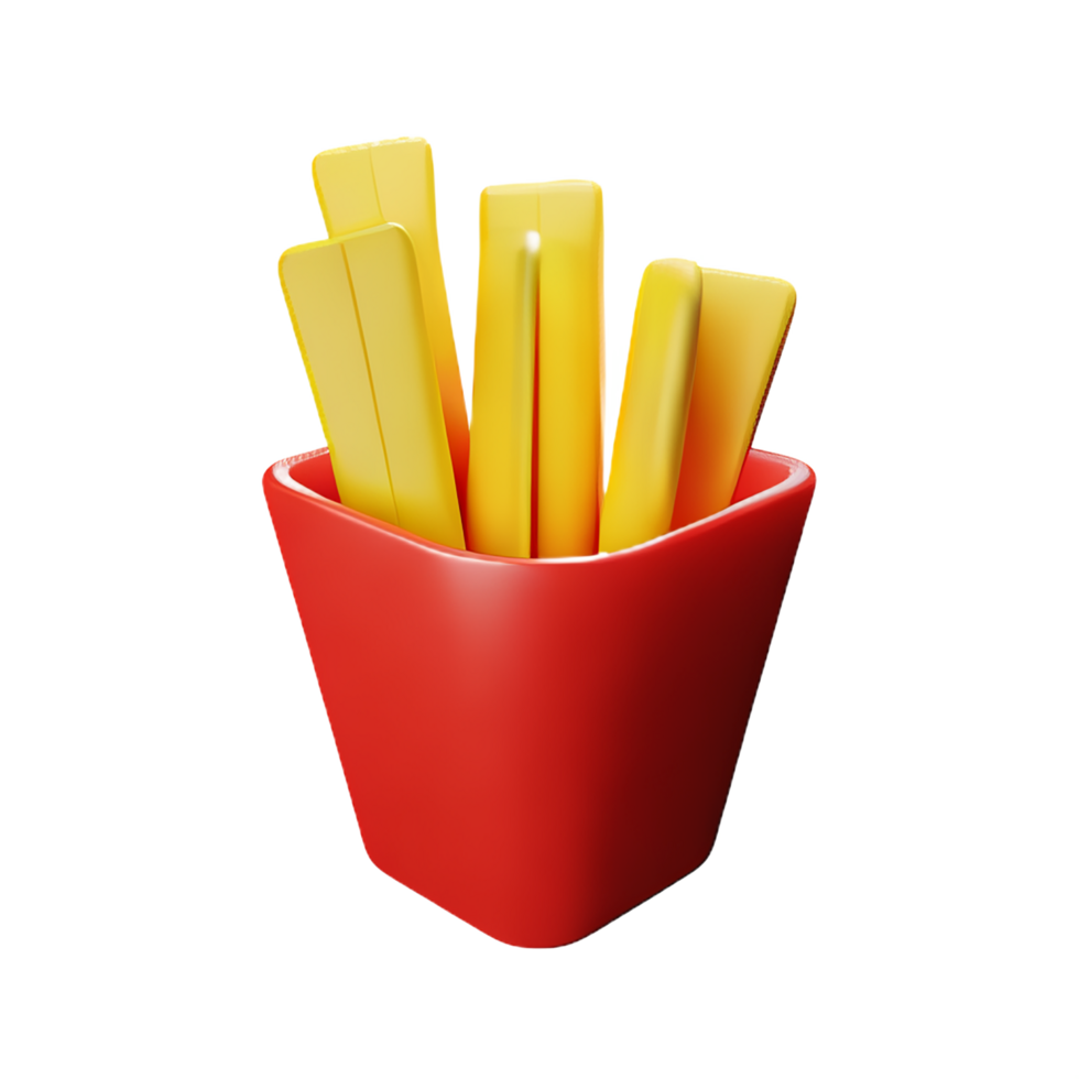 fast food 3d rendering icon illustration png