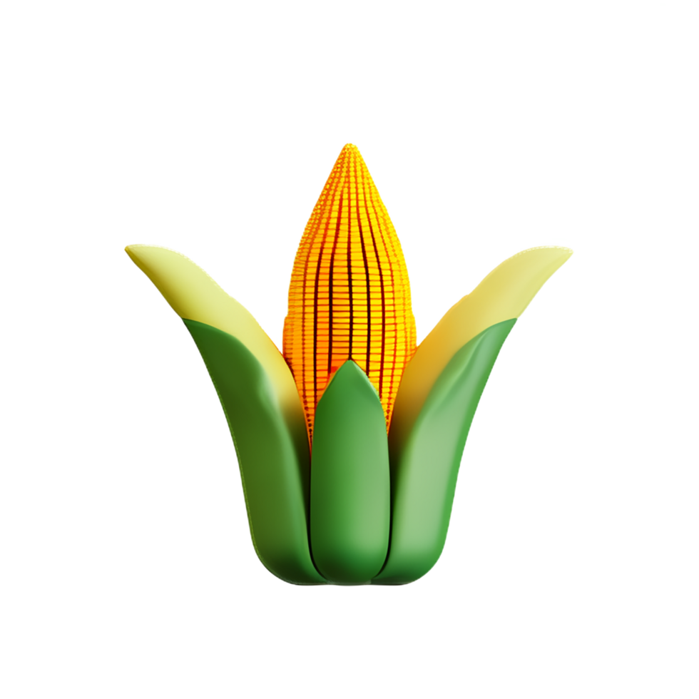 corn 3d rendering icon illustration png