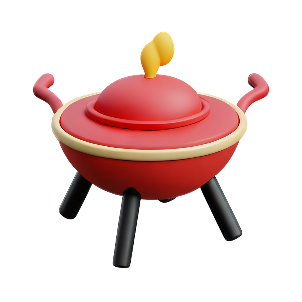 bbq 3d rendering icon illustration png