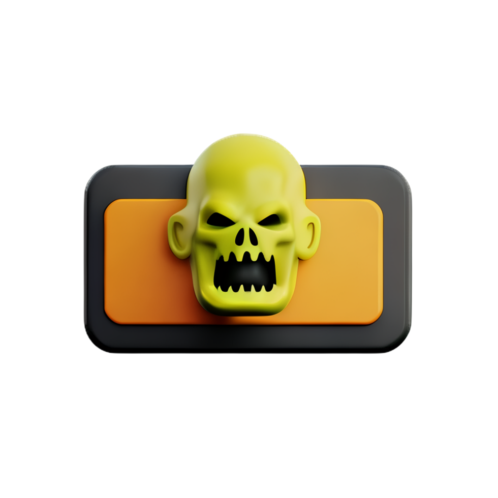 horror 3d rendering icon illustration png