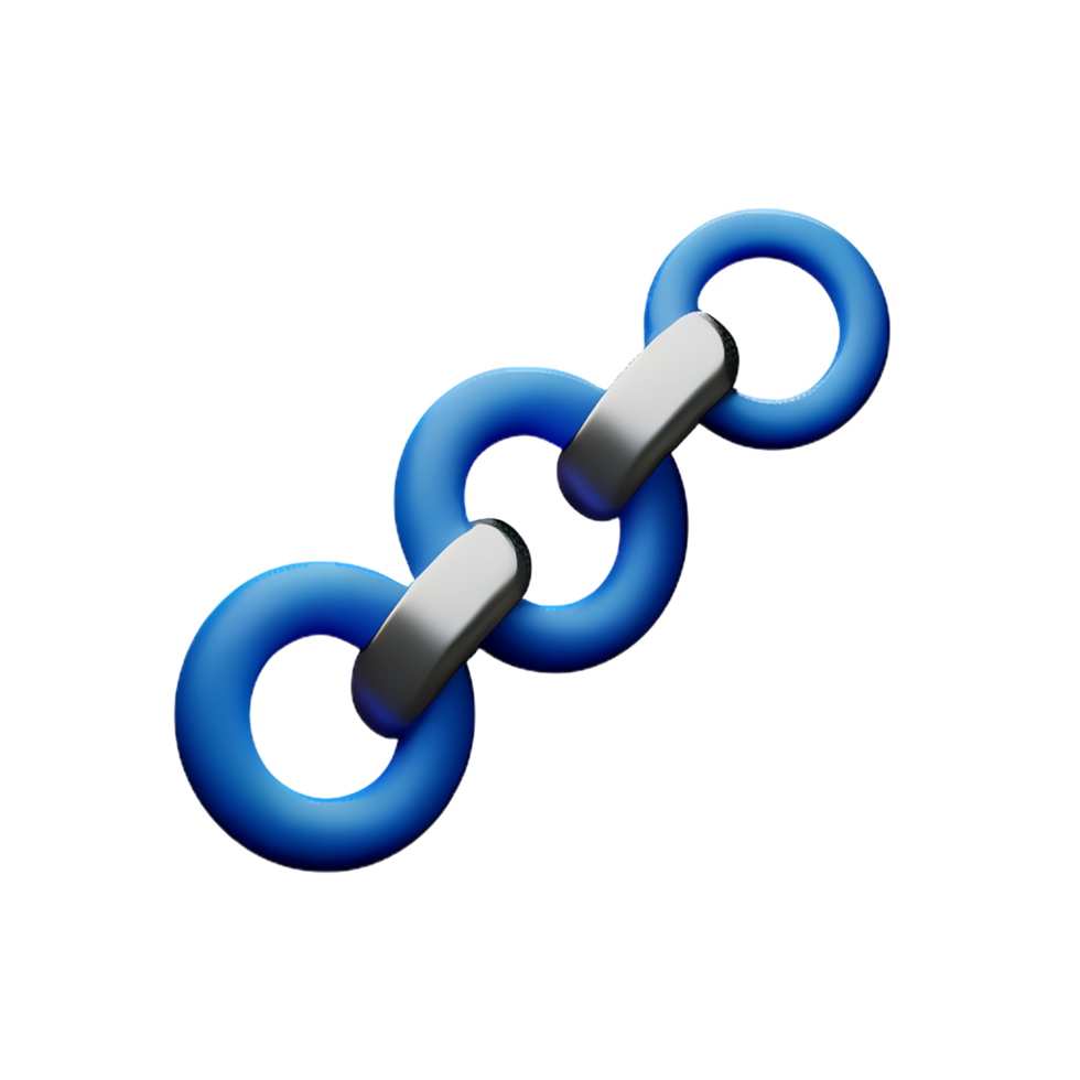 chain 3d rendering icon illustration png