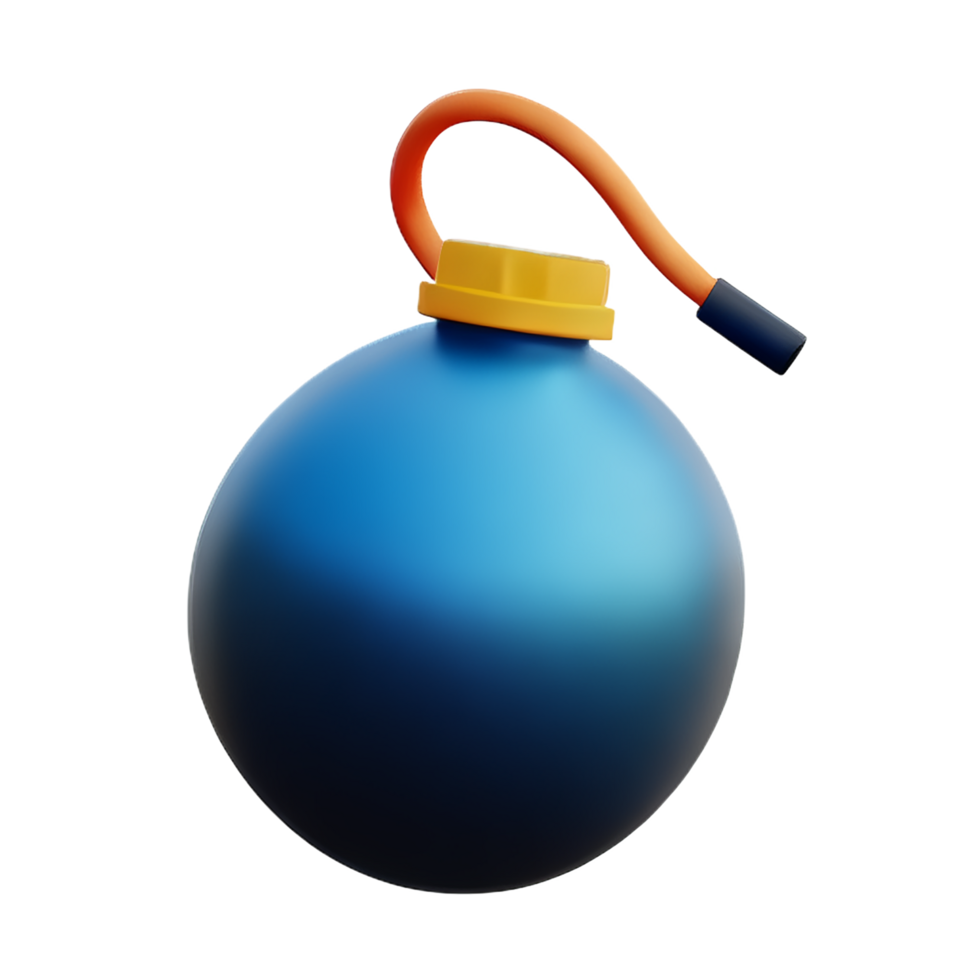 bomb 3d rendering icon illustration png