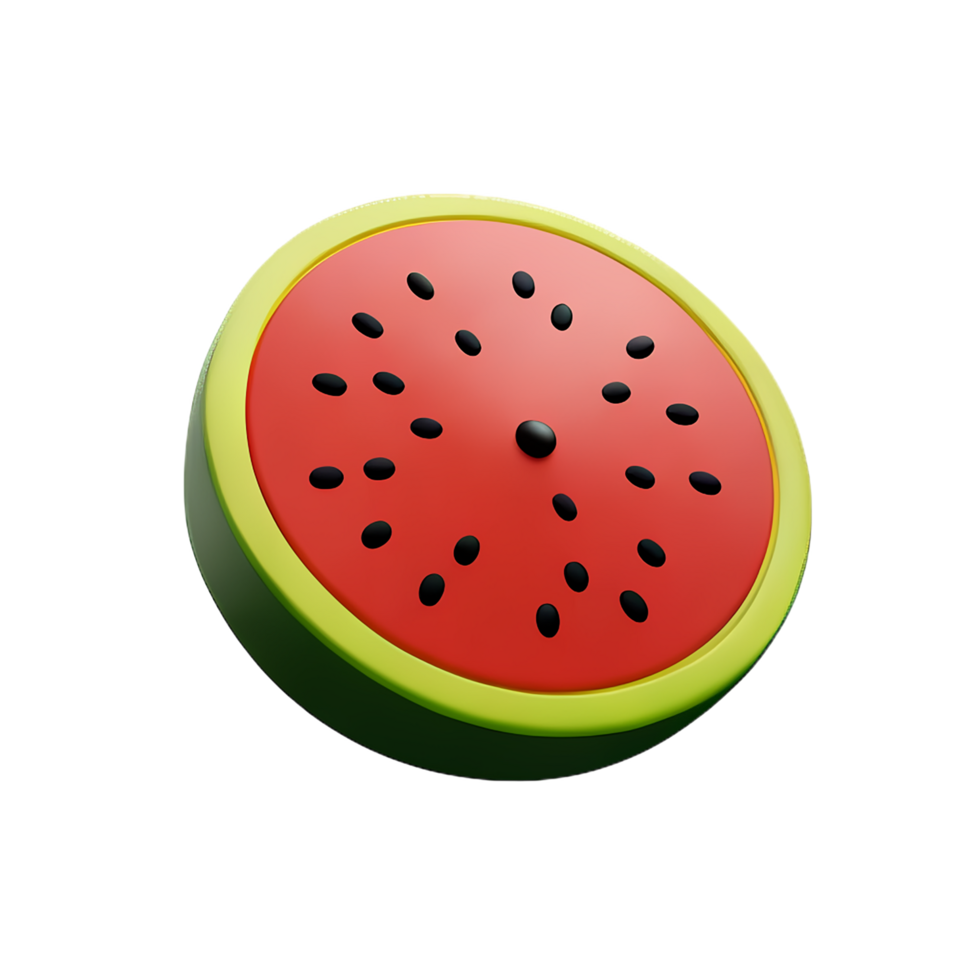 watermelon 3d rendering icon illustration png
