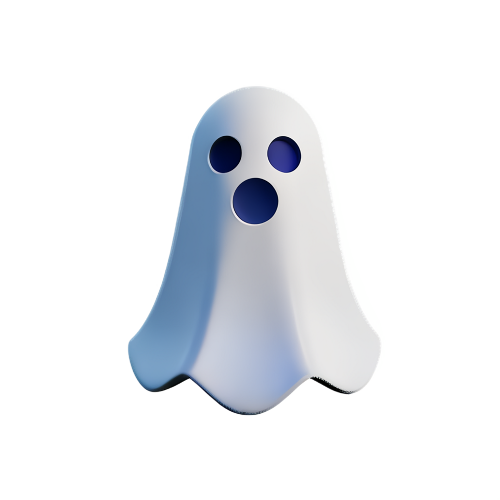 ghost 3d rendering icon illustration png