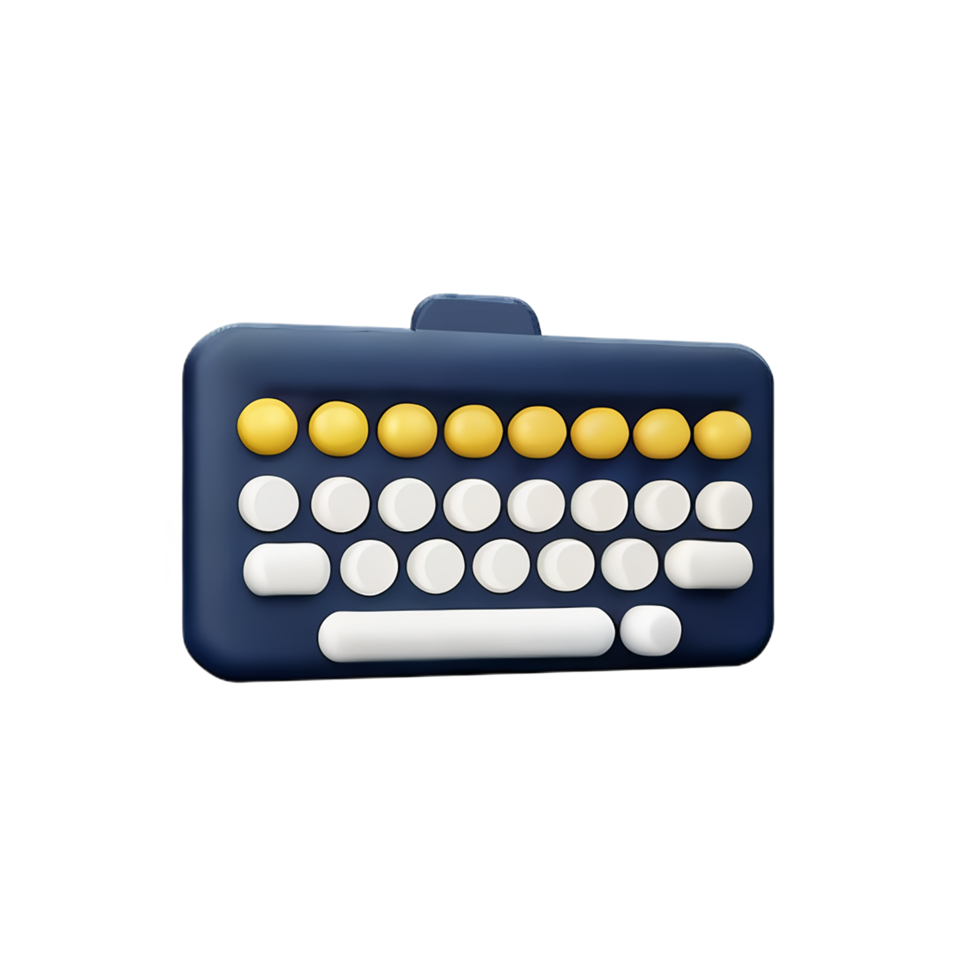 clavier 3d le rendu icône illustration png