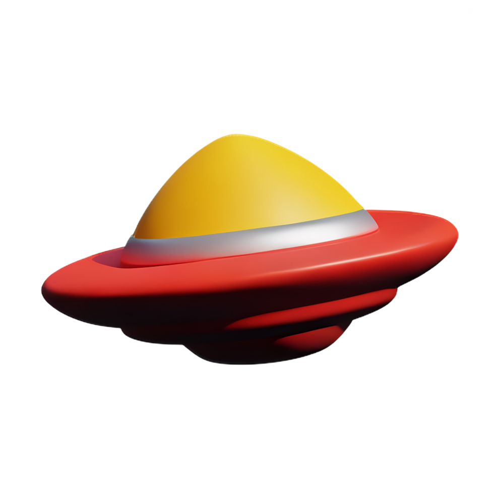 ufo 3d rendering icon illustration png