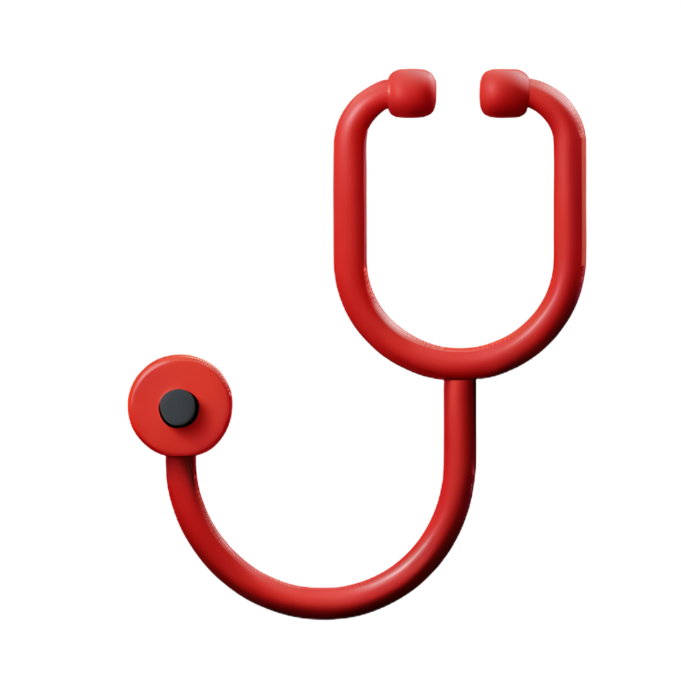 stethoscope 3d rendering icon illustration png