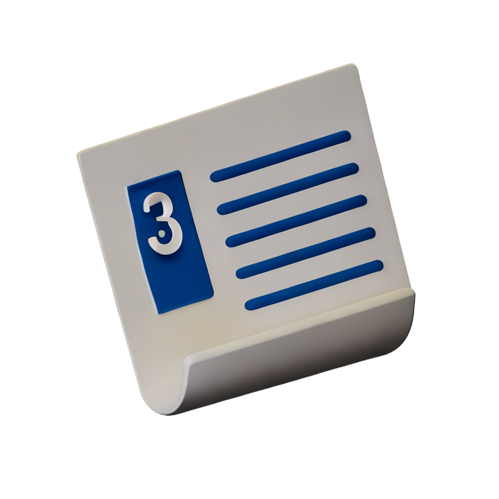 newspaper 3d rendering icon illustration png